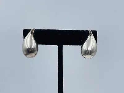 Tiffany & Co. Elsa Peretti Sterling Silver Teardrop Omega Back Earrings • $225