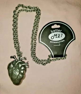 Metal Heart Medal Pendant Necklace M21 20  • $14.99