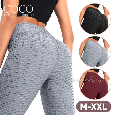 $11.85 • Buy Women Yoga Pants Tik Tok Push Up Leggings Anti Cellulite Butt Lift Gym Fitness