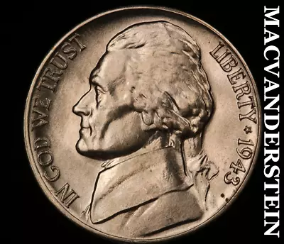 1943-D Jefferson Nickel - Choice Gem Brilliant Uncirculated  Lustrous  #U6139 • $5.99