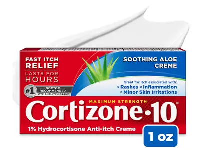 Cortizone 10 Maximum Strength Soothing Aloe Anti-Itch Creme - 1 Oz • $9.50