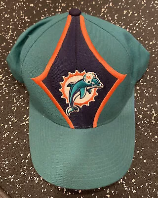 Vtg Miami Dolphins Snapback Starter 90s NFL Pro Line The Right Hat Strapback • $24.99