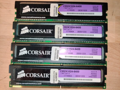 £7.99 • Buy Corsair 4GB (4x1GB) Kit DDR2 Desktop RAM PC2-6400 800mhz