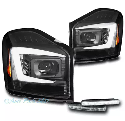 For 04 05 06 Dodge Durango LED Tube Black Projector Headlight Lamp W/DRL Signal • $299.95