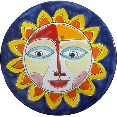 La Musa Sun Platter Wall Hanging Handpainted 12.5  Made For The Broadway Italy • $41.55