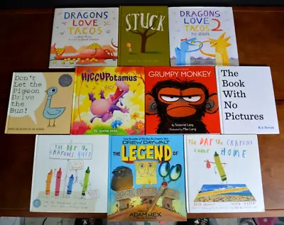 Lot 10 Classic Humor Picture Books Crayons Pigeon Mo Willems Oliver Jeffers L1 • $49.99