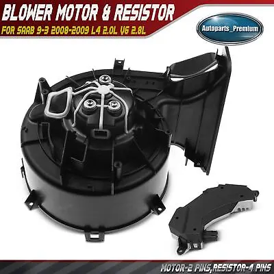 HVAC Heater Blower Motor & Resistor Kit For Saab 9-3 2008-2009 L4 2.0L V6 2.8L • $77.99