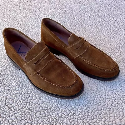 J. Crew Brown Suede Slip On Penny Loafers Casual Dress Men’s 12 • $49.99