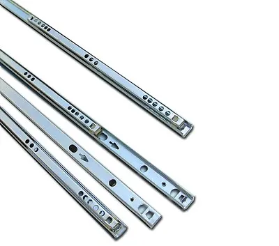 Metal Ball Bearing Drawer Runners Pr 246 Mm Draw Depth For 17mm Pack Of 5 Pairs • £9