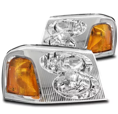 For 02-09 Gmc Envoy Xl Xuv Factory Style Replacement Headlight Lamp Chrome/amber • $129.95