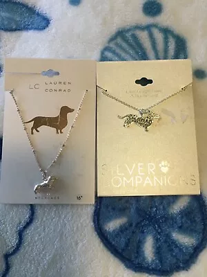 Lauren Conrad Lot Of 2 Dachshund Necklaces Silver And Gold • $25