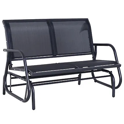 2-Person Patio Bench Seat Outdoor Glider Rocker Front Porch Swing Chair Loveseat • $97.75