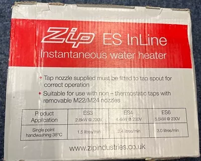 Zip Inline ES6 - 5.5kW 230V 25A - Electronic Instantaneous Water Heater • £225