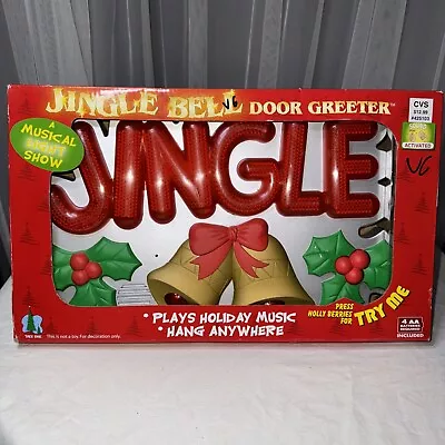 Jingle Bell Door Greeter Holiday Music Lights Sound Activated Tested • $25.50
