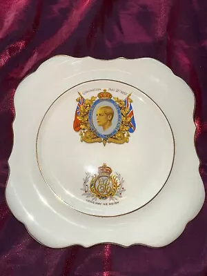 Vintage 1937  L & Sons  Hanley England  H.M. King Edward VIII  Coronation  Plate • $31.50