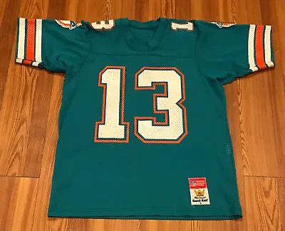 Dan Marino Miami Dolphins NFL Jersey MacGregor Sand Knit VTG 80s USA Youth/Boy L • $49.99