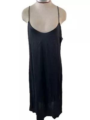 Vassarette Vintage Full Slip Size 38 XL Nylon Black USA Made Adjustable Straps • $13.99