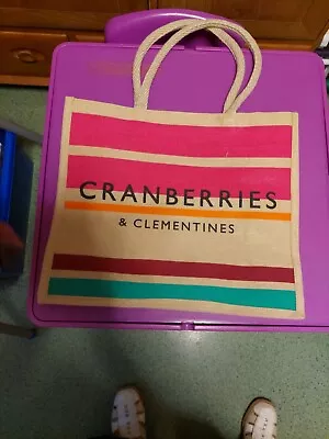 Waitrose Cranberries & Clementines Jute Reusable Tote Shopping Bag • £20