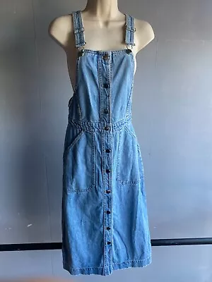 Blue Denim Dungarees By H&M Size 6 34 EUR • £8.99