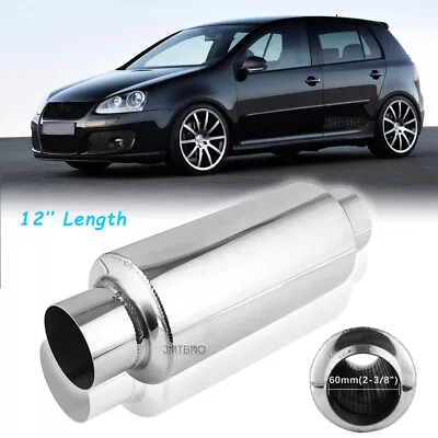 2.5  In/Outlet Exhaust Muffler Resonator Deep Tone Stainless For VW Golf MK5 GTI • $55.11