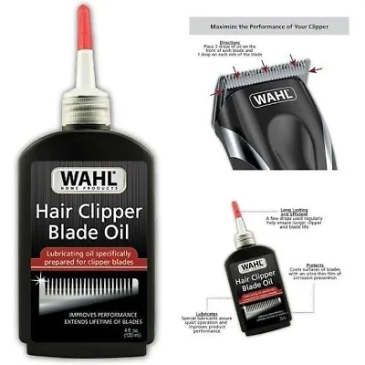 Wahl Oil 120ml Lubricating Oils For Hair Clipper Blades/ Clippers Trimmer Blades • $27.80