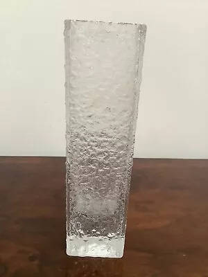 £6.99 • Buy Vintage Whitefriars Style Dartington Clear Flint Nailhead Textured Design Vase