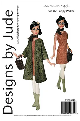 $21.54 • Buy Autumn Spell Doll Clothes Sewing Pattern 16  Poppy Tullabelle Fashion Royalty