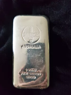 1kg Silver Bar 99.99% Pure Australia Bullion - Pure Silver Investment Bar • $1499