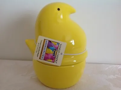 Yankee Candle “Peeps Marshmallow Chicks” Ceramic Chick Candle From USA • £32.95