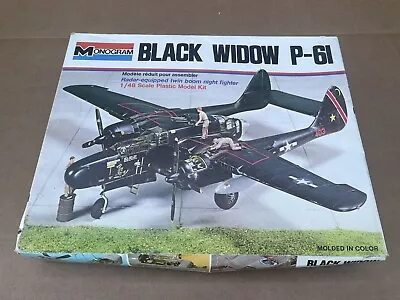 Vtg 1974 Monogram 1/48 P-61 Black Widow Aiplane Kit - Sealed Contents • $15