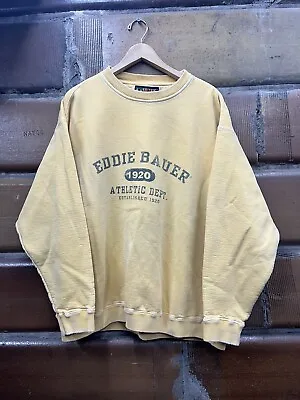 Vintage Eddie Bauer 1920 Athletic Department Pullover Sweatshirt L Ebtek • $39.99