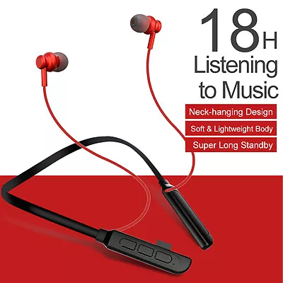 Bluetooth Headset Headphone Neckband Wireless Sports Stereo Earbuds Sweat-proof • $25.46