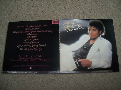 Michael Jackson  Thriller  Vinyl Album Lp **un-tested** Cover & Sleeve Lyrics • $25