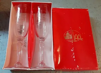 Set 2 McDonald's Owner/Operator Convention Gift 10000 Stores Champagne Flutes • $19