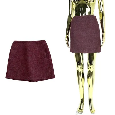 Acne Studios Kyte Twill Mohair Wool Blend Mini Skirt Straight Pencil 40 • $28