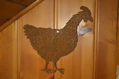 Rusty Metal Chicken Hen Art Home Garden Yard • $6