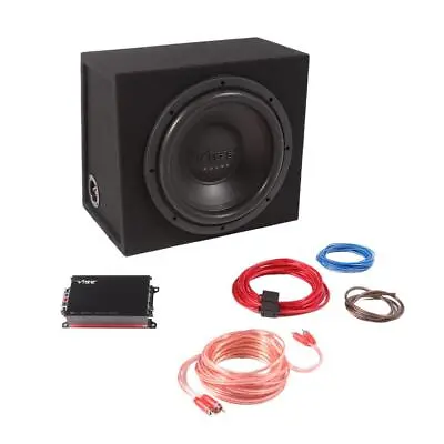 12in Vibe Pulse Car Audio Sub Subwoofer With Amplifier Amp Wiring Kit 1050w MAX  • $199.12