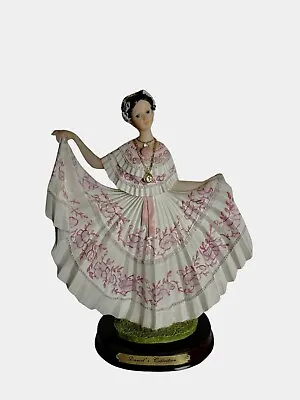 MONTEFIORI COLLECTION ITALY  FIGURINE LADY In Pink Floral Dress Dancing Wedding  • $22