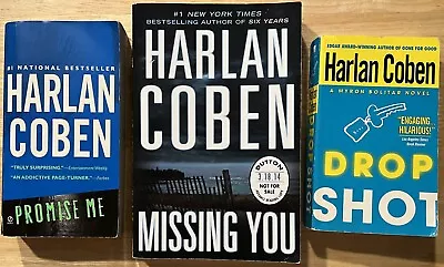 Lot Of 3 Harlan Coben: Missing You ~ Promise Me ~ Drop Shot (Myron Bolitar) PB • $15.99