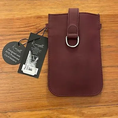 $40.90 • Buy K. Carroll Accessories Wine Red Crossbody Pouch Purse RFID Protection Travel New