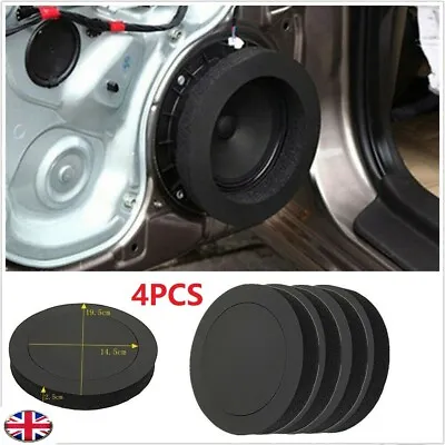 £7.85 • Buy 4pcs 6.5Inch Car Door Speaker Ring Bass Trim Sound Insulation Cotton Foam