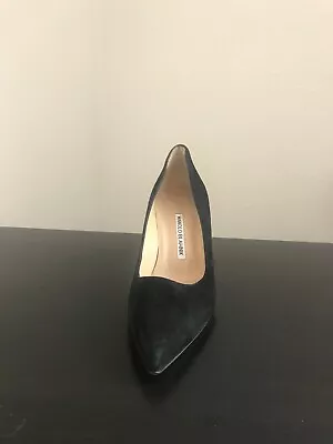 Manolo Blahnik Black Suede Women's Heel Size 38 SINGLE LEFT Shoe • $49.99