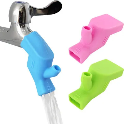 Bathroom Sink Nozzle Faucet Extender Silicone Water Tap Extension Kitchen Faucet • £2.39