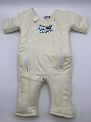 Baby Merlin's Magic Sleepsuit Small 3-6 Mths 12-18 Lbs Yellow Beige Cotton • $12.99