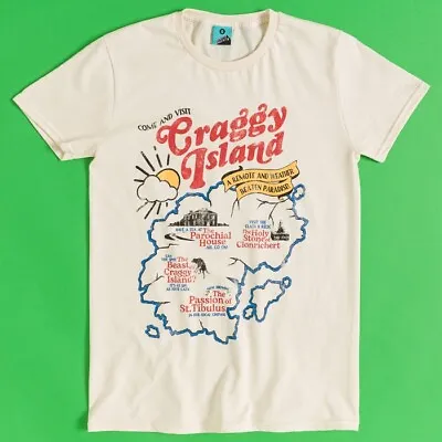 Official Father Ted Inspired Craggy Island Map Natural T-Shirt • £19.99