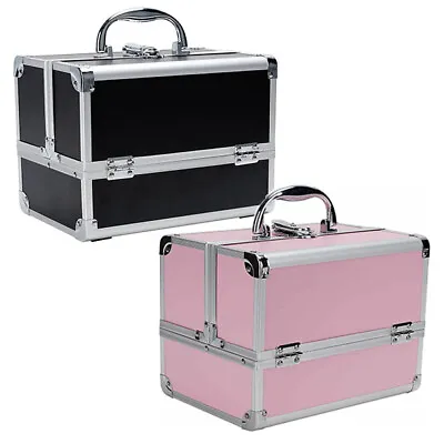 Makeup Vanity Beauty Cosmetic Travel Storage Organiser Box Case With Mirror • £17.95