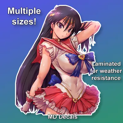 Sailor Mars Sticker Anime Girl Laminated Glossy Vinyl Waterproof Sailor Moon • $3.99