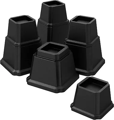 EXTRA HEAVY DUTY Furniture Bed Risers Elevators Adjustable Heights Of 8  5  3  • $16.99