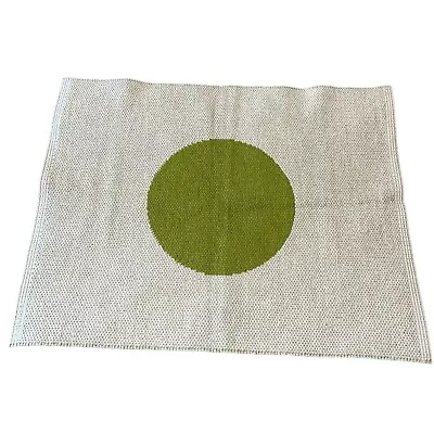 Pappelino Rug Reversible Green White Big Circle Design Vera Woven PCV Poly New • $58.14