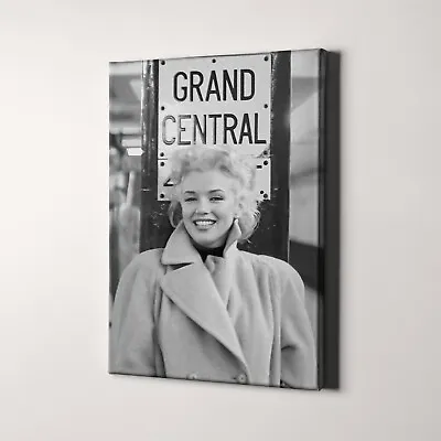 Marilyn Monroe Grand Central Station New York City 1950s Canvas Wall Art Print • $49
